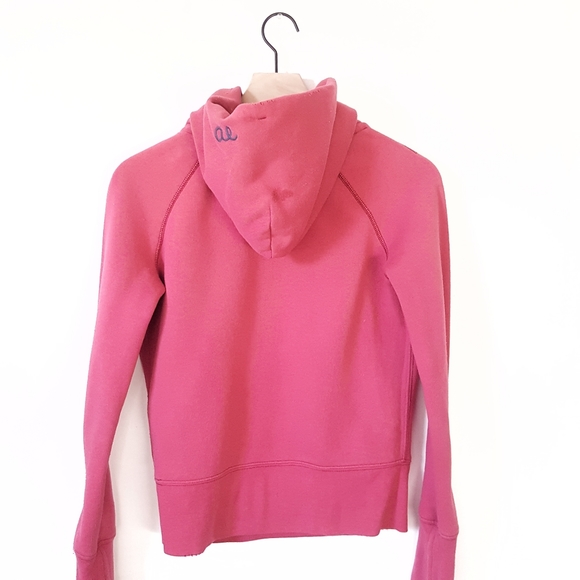 Pink American Eagle Distressed Hoodie - Picture 2 of 3